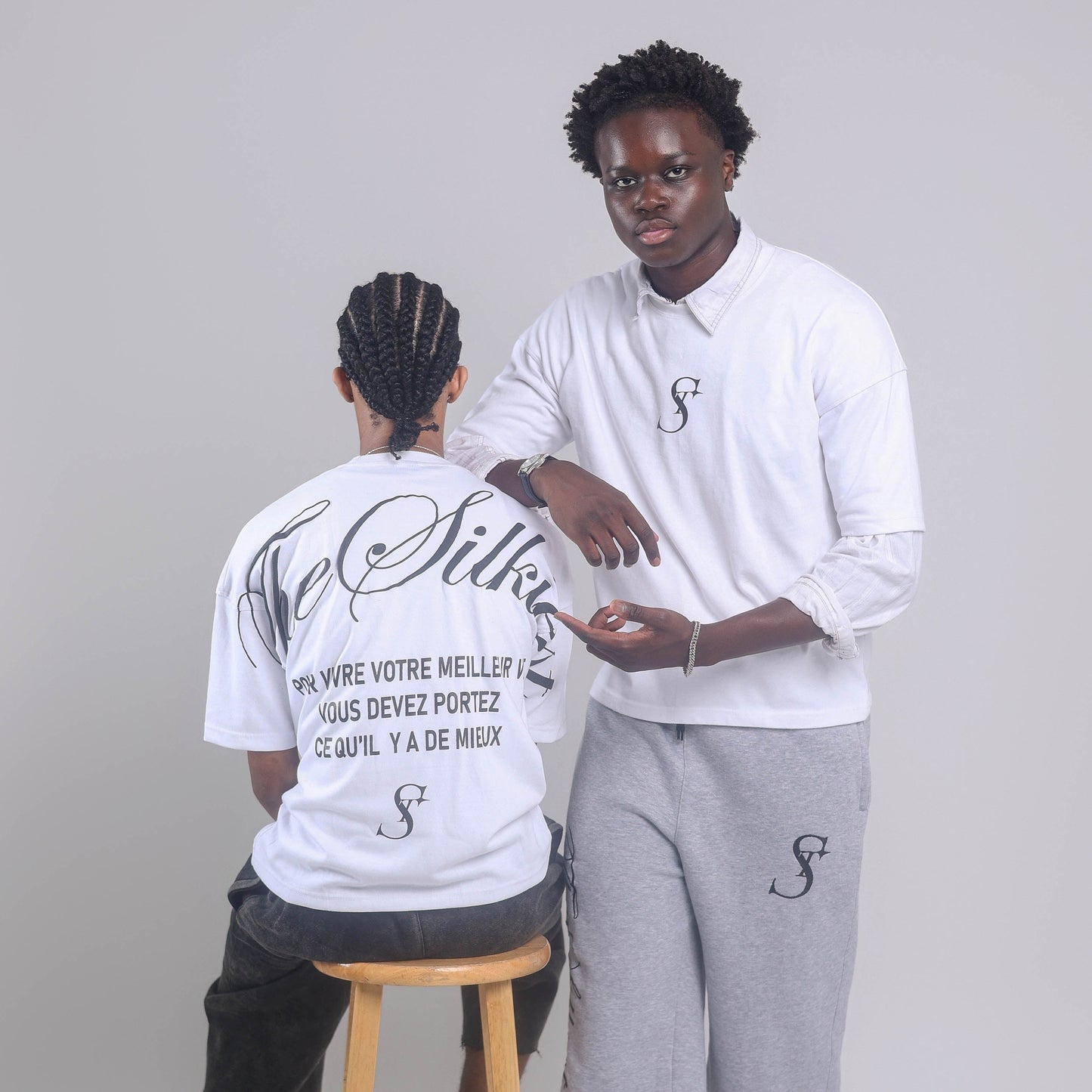 The Silkiest "Pour Vivre" Oversized T-Shirt