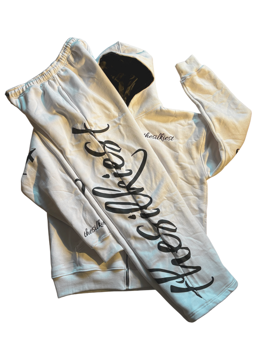 The Silkiest Sweatsuit White