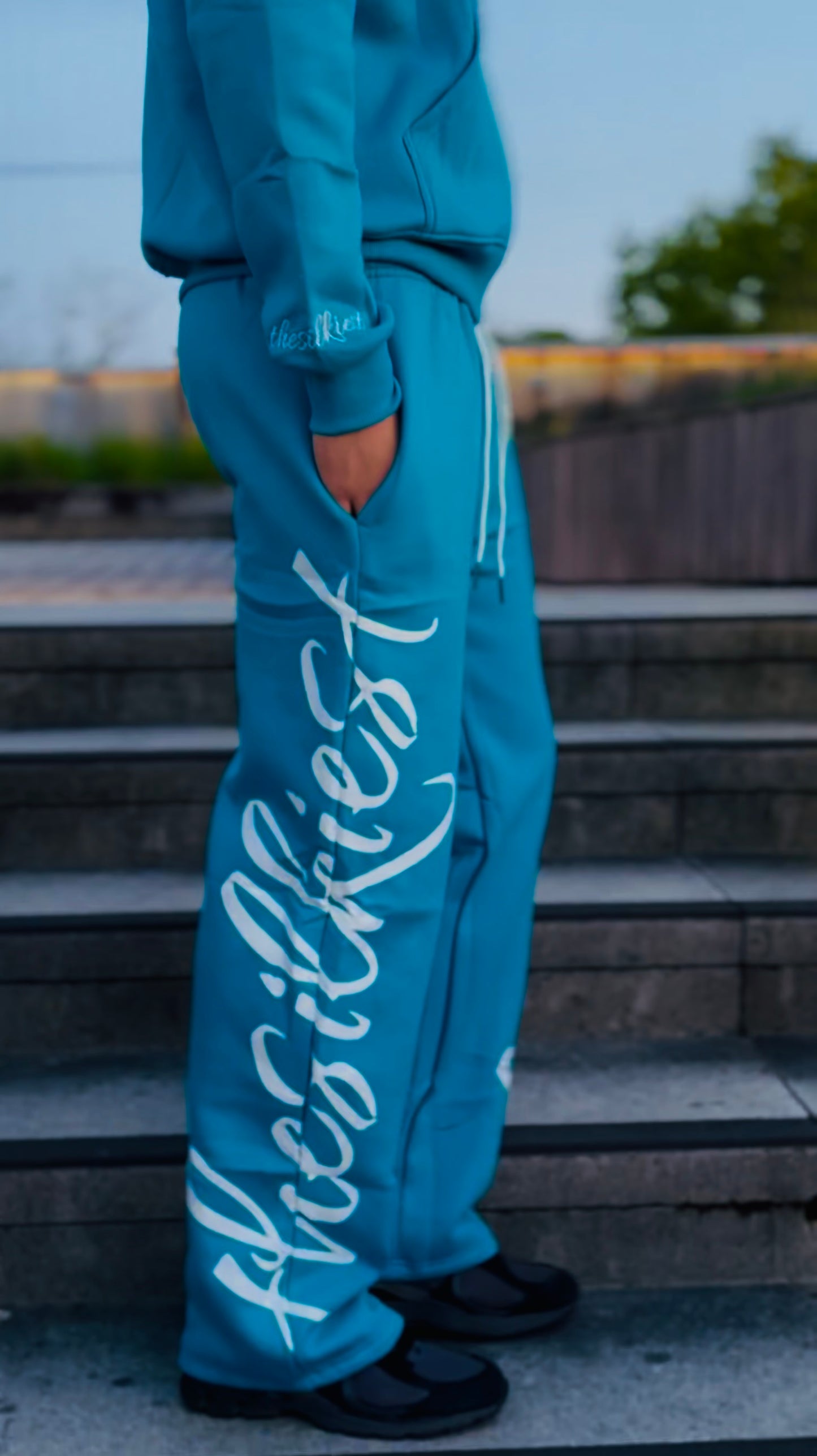 Le pantalon de jogging le plus soyeux - Bleu