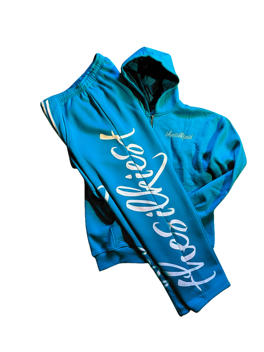 The Silkiest Sweatsuit Blue